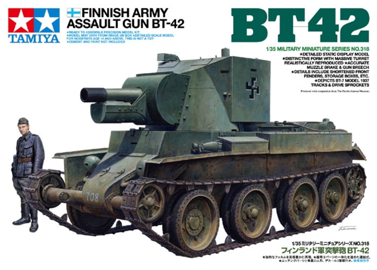 Tamiya 1/35 TAM35318 - 1/35 Tamiya Finnish Army BT42 Assault Gun Assembly Kit